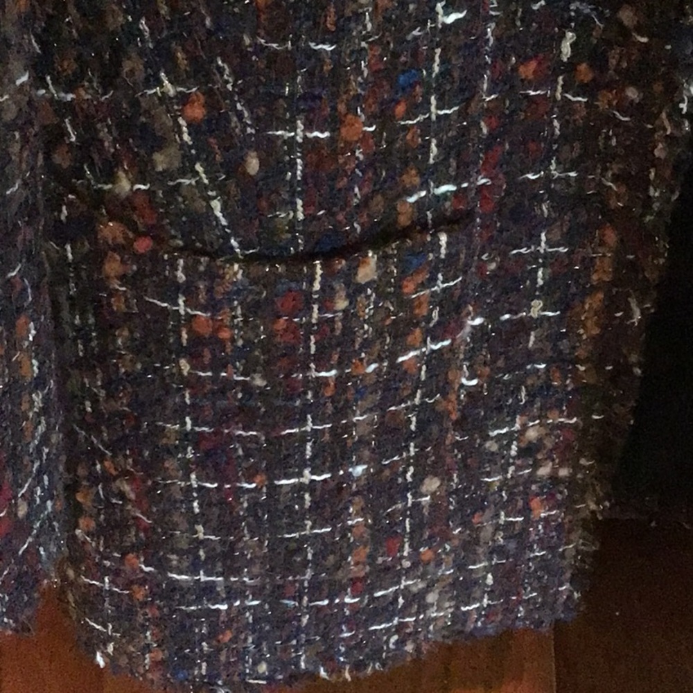 VERONICA BEARD Black and Brown Tweed Blazer with Tailored Fit - Picture 7 of 13